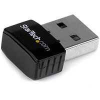 StarTech.com USB 2.0 300 Mbps Mini Wireless-N Network Adapter - 802.11n 2T2R WiFi Adapter, Wireless, USB, Ethernet / WLAN, Wi-Fi 4 (802.11n), 300 Mbit/s, Black