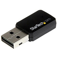 StarTech.com USB 2.0 AC600 Mini Dual Band Wireless-AC Network Adapter - 1T1R 802.11ac WiFi Adapter, Wireless, USB, WLAN, Wi-Fi 5 (802.11ac), 433 Mbit/s, Black