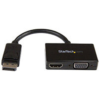 StarTech.com Travel A/V Adapter: 2-in-1 DisplayPort to HDMI or VGA, 0.15 m, 1920 x 1200 pixels, 1080p, Black, CE, FCC, RoHS, 0 - 60 °C StarTech.com Travel A/V Adapter: 2-in-1 DisplayPort to HDMI or VGA, 0.15 m, 1920 x 1200 pixels, 1080p, Black, CE, FCC, RoHS, 0 - 60 °C