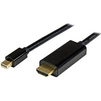 StarTech.com Mini DisplayPort to HDMI Converter Cable - 6 ft (2m) - 4K, 2 m, Mini DisplayPort, HDMI Type A (Standard), Male, Male, Straight StarTech.com Mini DisplayPort to HDMI Converter Cable - 6 ft (2m) - 4K, 2 m, Mini DisplayPort, HDMI Type A (Standard), Male, Male, Straight