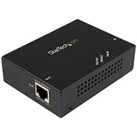 StarTech.com 1-Port Gigabit PoE+ Extender - 802.3at and 802.3af - 100 m (330 ft), Network repeater, 100 m, 2000 Mbit/s, Full, Half, 50000 h, 10/100/1000Base-T(X)