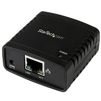 StarTech.com 10/100Mbps Ethernet to USB 2.0 Network LPR Print Server, Black, Activity, Link, Power, Ethernet LAN, IEEE 802.3,IEEE 802.3u, 10,100 Mbit/s, 10BASE-T,100BASE-TX