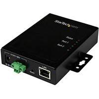 StarTech.com 2-Port Serial-to-IP Ethernet Device Server - RS232 - Metal and Mountable, 10/100Base-T(X), AC, 100 - 240 V, 12 V, 3 A, AU,EU,UK,US