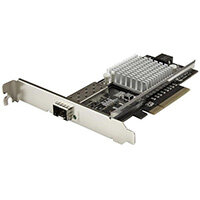 StarTech.com 1-Port 10G Open SFP+ Network Card - PCIe - Intel Chip - MM/SM, Internal, Wired, PCI Express, Fiber, 10000 Mbit/s, Black