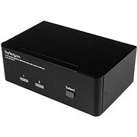 StarTech.com 2-Port DisplayPort Dual-Monitor KVM Switch - 4K 60Hz, 3840 x 2160 pixels, 4K Ultra HD, Black