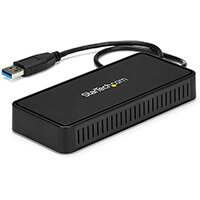 StarTech.com USB 3.0 Mini Dock - Dual Monitor USB-A Docking Station with DisplayPort 4K 60Hz Video & Gigabit Ethernet - 1ft (30cm) cable - Portable USB 3.1 Gen 1 Type-A Laptop Adapter, Wired, USB 3.2 Gen 1 (3.1 Gen 1) Type-A, 10,100,1000 Mbit/s, IEEE 802.