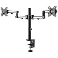StarTech.com Desk Mount Dual Monitor Arm - Desk Clamp VESA Compatible Monitor Mount for up to 32 inch Displays - Ergonomic Articulating Monitor Arm - Height Adjustable/Tilt/Swivel/Rotating, Clamp, 8 kg, 81.3 cm (32 Inches), 100 x 100 mm, Height adjustment