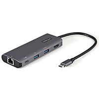 StarTech.com USB C Multiport Adapter - 10Gbps USB Type-C Mini Dock with 4K 30Hz HDMI - 100W Power Delivery Passthrough - 3-Port USB Hub, GbE - USB 3.1/3.2 Gen 2 Laptop Dock - 10 Inches Cable, Wired, USB 3.2 Gen 2 (3.1 Gen 2) Type-C, 100 W, 100,1000 Mbit/s