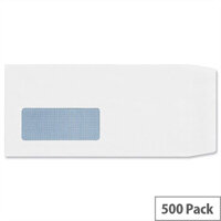 Plus Fabric White DL Window Envelopes Self Seal Pocket 110gsm Pack of 500 Plus Fabric White DL Window Envelopes Self Seal Pocket 110gsm Pack of 500