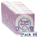 Star Luxury White 3-Ply Quilted Toilet Roll 10 Packs of 4 Toilet Paper Rolls TQ4PK Star Luxury White 3-Ply Quilted Toilet Roll 10 Packs of 4 Toilet Paper Rolls TQ4PK