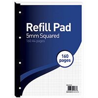 Hamelin 5mm Squared Refill Pad A4 80 Sheet Pack of 5 400127678 Hamelin 5mm Squared Refill Pad A4 80 Sheet Pack of 5 400127678