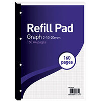 Hamelin 2-10-20mm Graph Refill Pad A4 80 Sheet Pack of 5 400127712 Hamelin 2-10-20mm Graph Refill Pad A4 80 Sheet Pack of 5 400127712