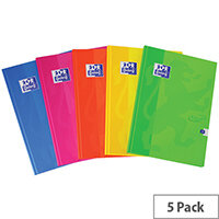 Oxford Touch Hardback Casebound Notebook A4 Assorted Pack of 5 400090141 Oxford Touch Hardback Casebound Notebook A4 Assorted Pack of 5 400090141