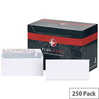 Plus Fabric Dl Wallet Peel and Seal White D10054 Pack of 250 110gsm Plus Fabric Dl Wallet Peel and Seal White D10054 Pack of 250 110gsm