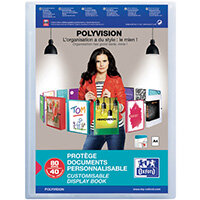 Oxford Display Book Polyvision 40 Pocket PP A4 Clear 100206232 Oxford Display Book Polyvision 40 Pocket PP A4 Clear 100206232