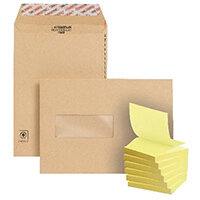 New Guardian C5 Window Envelope Manilla (Pack of 250) FOC Post-it Notes Yellow Pk6 JDF814005 New Guardian C5 Window Envelope Manilla (Pack of 250) FOC Post-it Notes Yellow Pk6 JDF814005