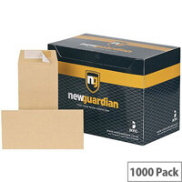 New Guardian DL Envelopes Self Seal Manilla 80gsm Pack of 1000 Ref H25411 New Guardian DL Envelopes Self Seal Manilla 80gsm Pack of 1000 Ref H25411