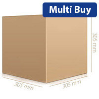 Double Wall Corrugated Cardboard Boxes, 305 x 305 x 305mm, Brown (Pack of 15) - Heavy-Duty Packing Boxes for Safe Shipping