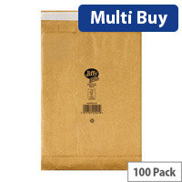 Jiffy - Padded Envelopes - Gold - Size 4 225x343mm - Pack of 100