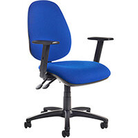 Jota high back operator chair with adjustable arms - blue