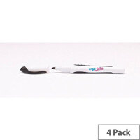 Ergo-Brite Drywipe Marker Rubber Grip Black Pack of 4 Ergo-Brite Drywipe Marker Rubber Grip Black Pack of 4
