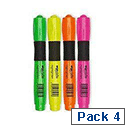 Ergo Bright Highlighter Pens Assorted Colours Pack of 4 JN69980 Ergo Bright Highlighter Pens Assorted Colours Pack of 4 JN69980
