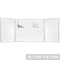 Franken Trio Lacquered 3 Part Folding Whiteboard System H1000 x W1500(1500 + 2 x 750)mm Franken Trio Lacquered 3 Part Folding Whiteboard System H1000 x W1500(1500 + 2 x 750)mm