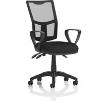 Eclipse Plus III Lever Mesh Back Task Operator Office Chair Black Seat With Loop Arms