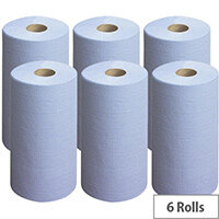 Wypall L20 Wipers Small Couch Roll Blue 140 Sheets Pack of 6 7414 Wypall L20 Wipers Small Couch Roll Blue 140 Sheets Pack of 6 7414