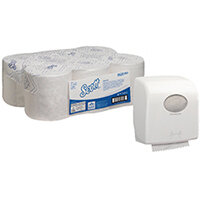 Scott Control 1Ply White Hand Towel Roll 250m Pack of 6 FOC Aquarius Hand Towel Dispenser KC832090 Scott Control 1Ply White Hand Towel Roll 250m Pack of 6 FOC Aquarius Hand Towel Dispenser KC832090