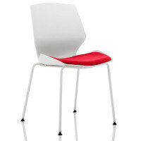 Florence White Frame Visitor Chair in Bergamot Cherry KCUP1536