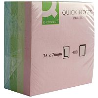 Q Connect Quick Note Cube 76x76mm 400 Sheets Pastel