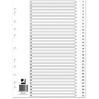 Q-Connect Index 1-31 Polypropylene White Pack of 10 KF01357Q