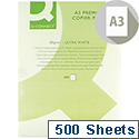 Q-Connect A3 80gsm White Premier Copier Paper Ream of 500 Sheets Q-Connect A3 80gsm White Premier Copier Paper Ream of 500 Sheets