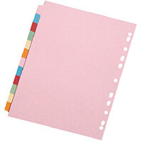 Q-Connect A4 Subject Divider Multi-Punched 12 Part Pack of 20 KF01515Q Q-Connect A4 Subject Divider Multi-Punched 12 Part Pack of 20 KF01515Q