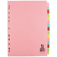Q-Connect A4 Subject Divider Multi-Punched 15 Part Pack of 10 KF01516Q Q-Connect A4 Subject Divider Multi-Punched 15 Part Pack of 10 KF01516Q
