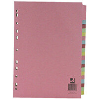 Q-Connect A4 Subject Divider Multi-Punched 20 Part Pack of 20 KF01517Q Q-Connect A4 Subject Divider Multi-Punched 20 Part Pack of 20 KF01517Q