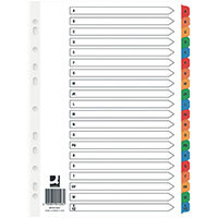 Q Connect Index A-Z Board Reinforced Multi Pack of 10 KF01523Q Q Connect Index A-Z Board Reinforced Multi Pack of 10 KF01523Q