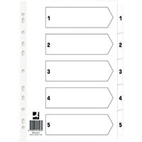 Q Connect Index 1-5 Board Reinforced White Pack of 50 KF01527Q Q Connect Index 1-5 Board Reinforced White Pack of 50 KF01527Q
