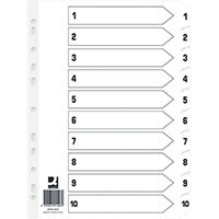Q Connect Index 1-10 Board Reinforced White Pack of 25 KF01528Q Q Connect Index 1-10 Board Reinforced White Pack of 25 KF01528Q