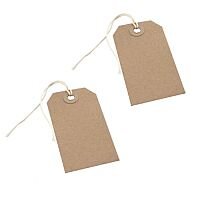 Q-Connect Strung Tag 120x60mm Buff Pack of 1000 KF01600