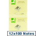 Q-Connect Fanfold Quick Note 75x75mm Yellow - Pack 12 x 100 Notes Q-Connect Fanfold Quick Note 75x75mm Yellow - Pack 12 x 100 Notes