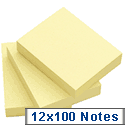 Q-Connect Quick Note Repositionable Pad 50x75mm Yellow Pack 12 Q-Connect Quick Note Repositionable Pad 50x75mm Yellow Pack 12