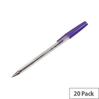 Q-Connect Medium Violet Ballpoint Pen Pack of 20 KF11496 Q-Connect Medium Violet Ballpoint Pen Pack of 20 KF11496