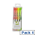 Q-Connect Liquid Ink Highlighters Assorted Colors KF16127 Pk 4 Q-Connect Liquid Ink Highlighters Assorted Colors KF16127 Pk 4