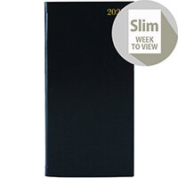 Portrait Slim Diary Week to View 2020 Black KF1BK20 Portrait Slim Diary Week to View 2020 Black KF1BK20