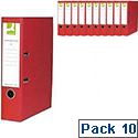 Q-Connect Lever Arch File Foolscap Polypropylene Red 10 Pack Q-Connect Lever Arch File Foolscap Polypropylene Red 10 Pack