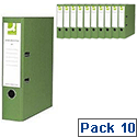 Q-Connect Lever Arch File Foolscap Polypropylene Green 10 Pack Q-Connect Lever Arch File Foolscap Polypropylene Green 10 Pack