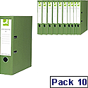 Q-Connect Green Foolscap Paperbacked Lever Arch File Pack of 10 Q-Connect Green Foolscap Paperbacked Lever Arch File Pack of 10