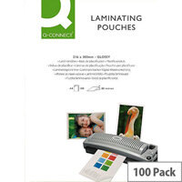 Q-Connect Laminating Pouch A5 160 microns Pack of 100 Q-Connect Laminating Pouch A5 160 microns Pack of 100